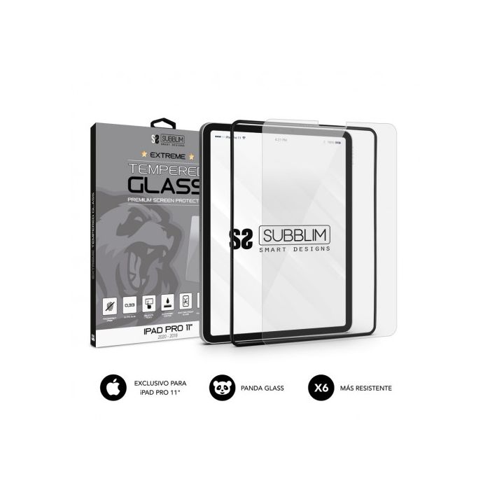 SUBBLIM Protector de Cristal Templado Extreme Tempered Glass IPAD PRO 11" 2020 - 2018