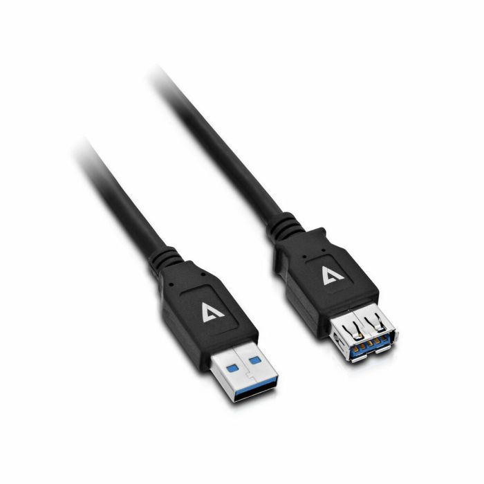 Cable USB V7 V7U3.0EXT-2M-BLK-1E USB A Negro