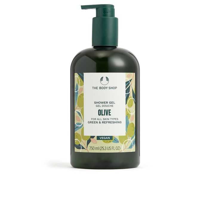 The Body Shop OLIVE Shower Gel 750 ml - Gel de Ducha con Extracto de Oliva y Aloe Vera para Todo Tipo de Pieles