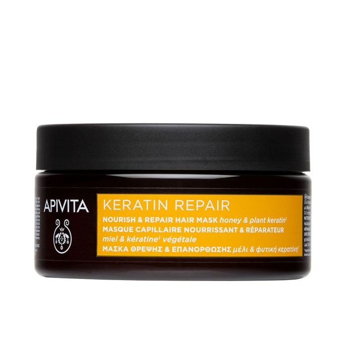 Apivita Mascarilla keratin repair nutritiva y reparadora para cabello seco y dañado 200 ml