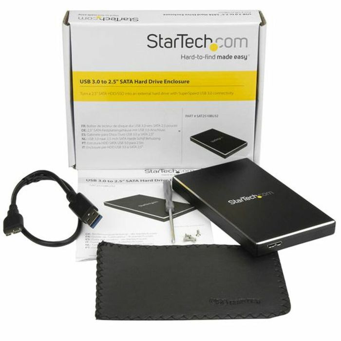 Caja Externa HDD Startech SAT2510BU32 Negro USB Micro USB B USB 3.2 Sata II 2.5" 3