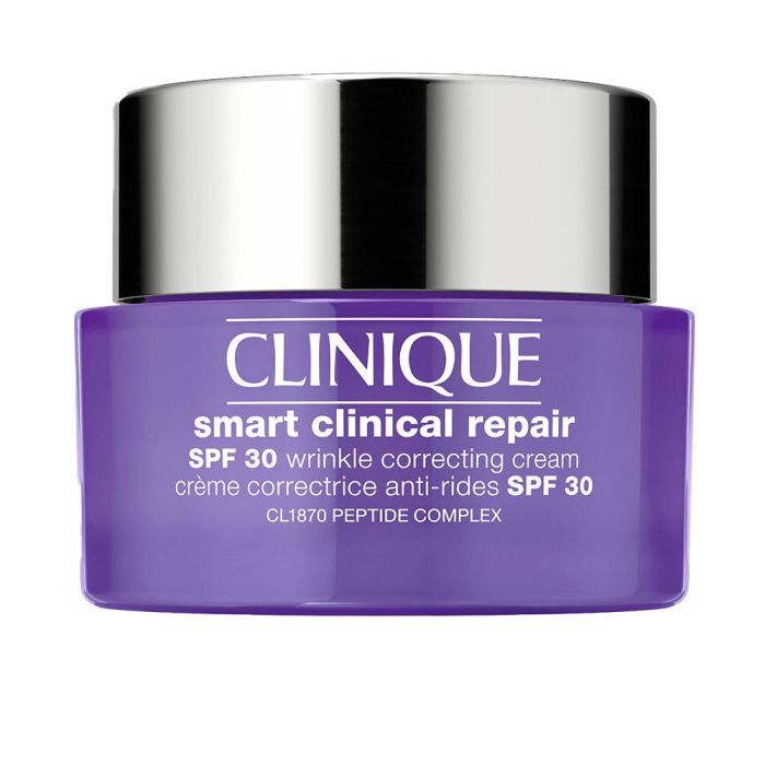 Clinique ILN50530 SMART CLINICAL Crema Antiarrugas Antiedad Hidratante SPF30 50ml. Pieles Sensibles, Corrección Arrugas y Protección UV. Clinique ILN50530 SMART CLINICAL Crema Antiarrugas Antiedad Hidratante SPF30 50ml. Pieles Sensibles, Corrección Arrugas y Protección UV.