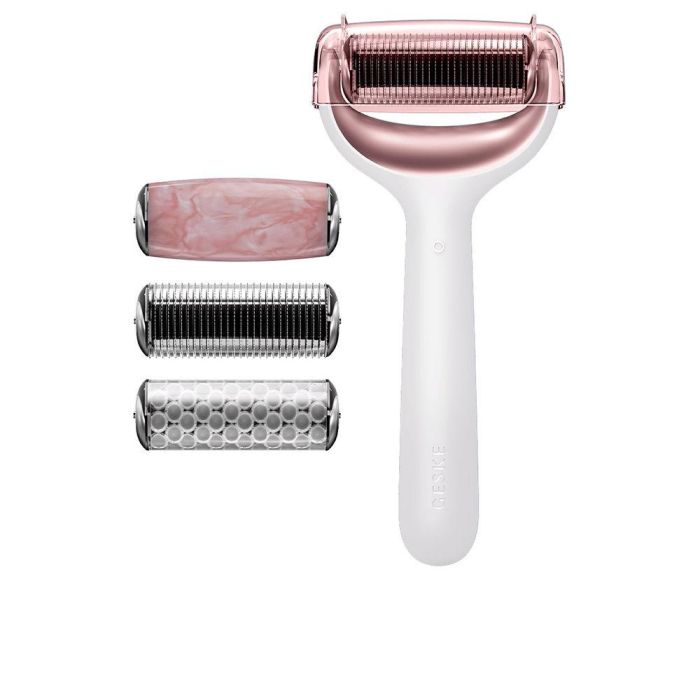 GESKE SmartAppGuided Rodillo Facial y Corporal Microagujas 9 en 1, Cabezales Enfriamiento, Aparatología Estética, Blanco