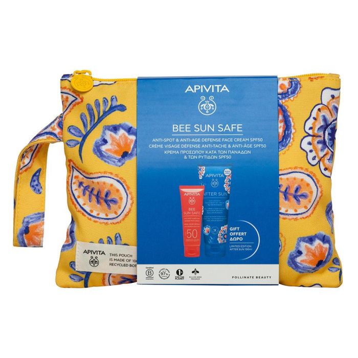 Bee sun safe crema antimanchas y antiedad SPF50+ lote 2 pz 1