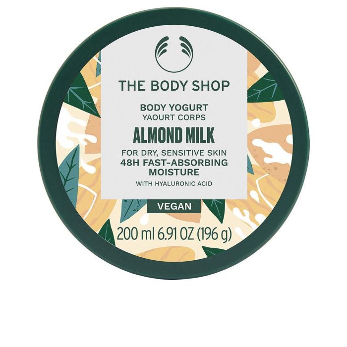 The Body Shop Yogur Corporal Almond Milk 200 ml - Hidratante 48h para Piel Seca y Normal, Vegano con Karité