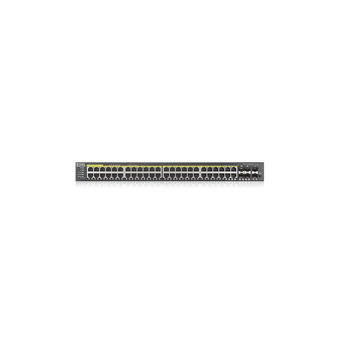 Zyxel GS2220-50HP-EU0101F switch Gestionado L2 Gigabit Ethernet (10/100/1000) Energía sobre Ethernet (PoE) Negro 1