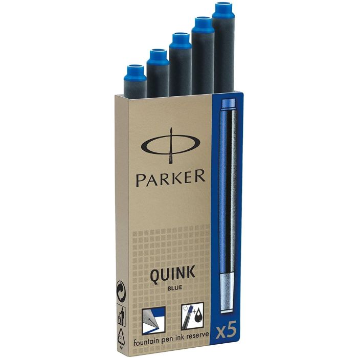 Parker Recambio para pluma quink ink cartucho pack -5u-