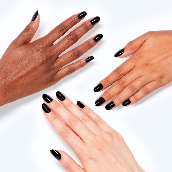 Opi Xpress/on uñas artificiales, esmalte de uñas tono #lady in black 30 u 3
