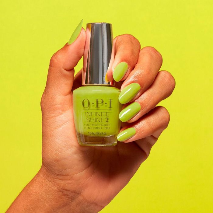 Opi Colección primavera, infinite shine, esmalte de uñas de larga duración #get in lime 15 ml 3