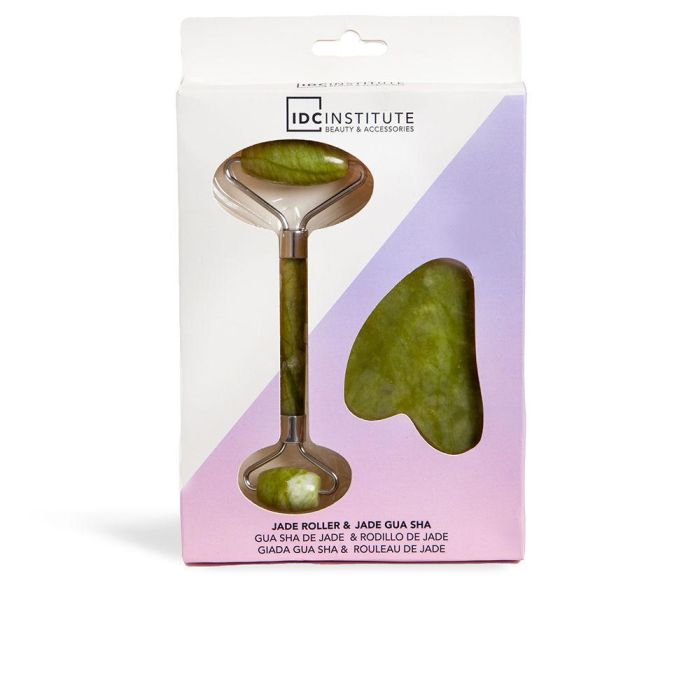 Gua sha de jade & rodillo de jade 2 pz