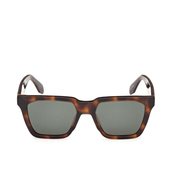 ADIDAS ORIGINALS OR0110 52N Gafas de Sol para Hombre Aviador Plástico Habana Oscuro Lente Verde 51 mm