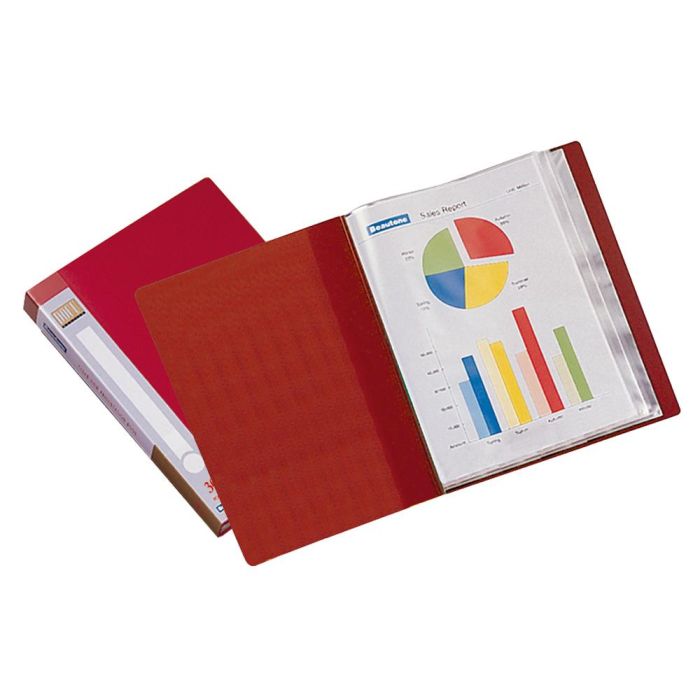 Carpeta Liderpapel Personaliza 31740 60 Fundas Polipropileno Din A4 Roja Lomo Personalizable 1