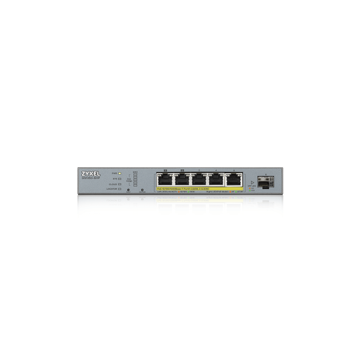 Zyxel GS1350-6HP-EU0101F switch Gestionado L2 Gigabit Ethernet (10/100/1000) Energía sobre Ethernet (PoE) Gris 1