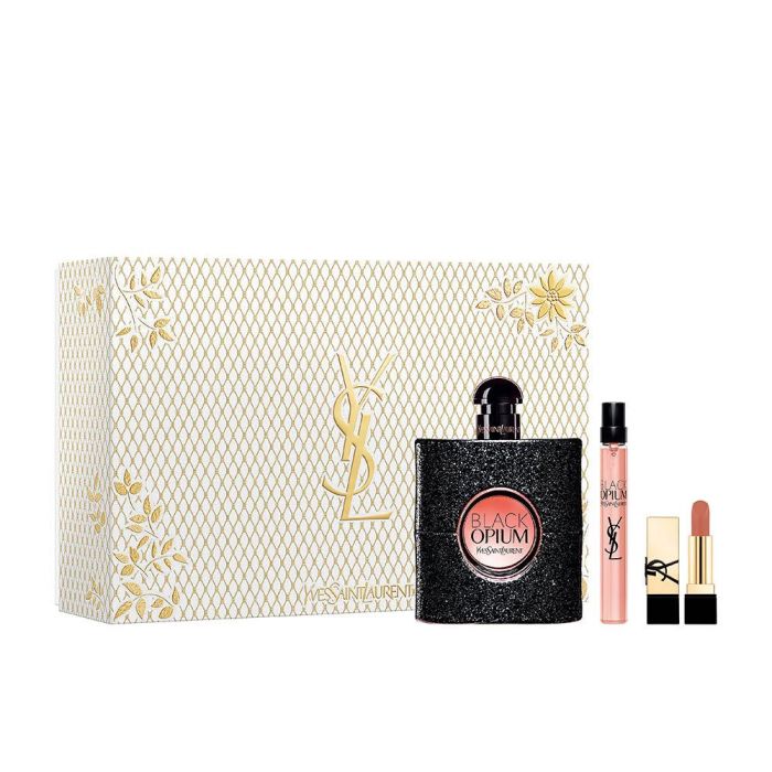 Yves Saint Laurent BLACK OPIUM Estuche 3 piezas - Eau de Parfum 90 ml + 10 ml + Barra de labios