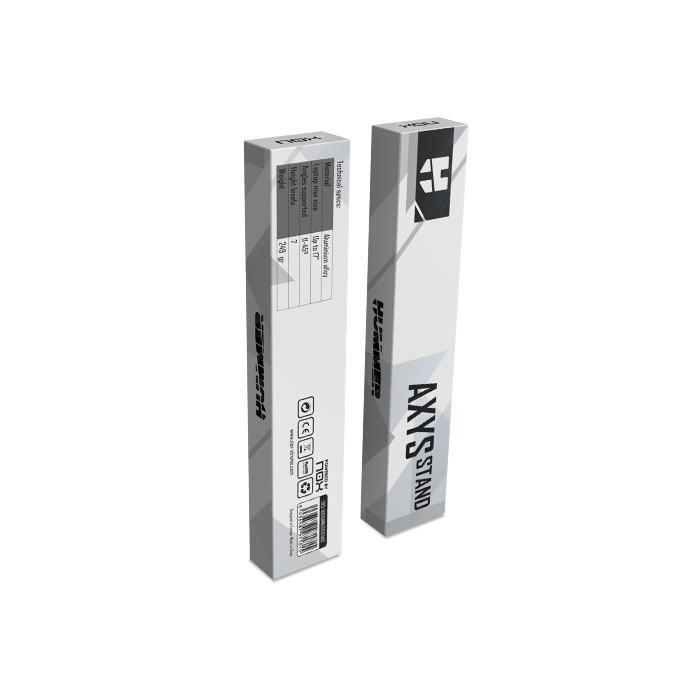 NOX AXYS 43,2 cm (17") Soporte para ordenador portátil Aluminio, Negro 8