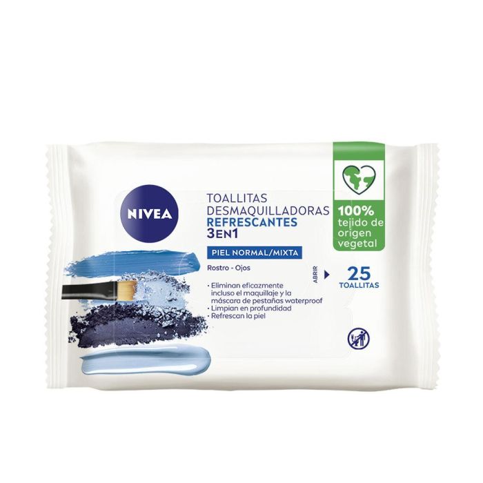 Nivea Toallitas Desmaquilladoras Refrescantes 3 En 1 25 Unidades