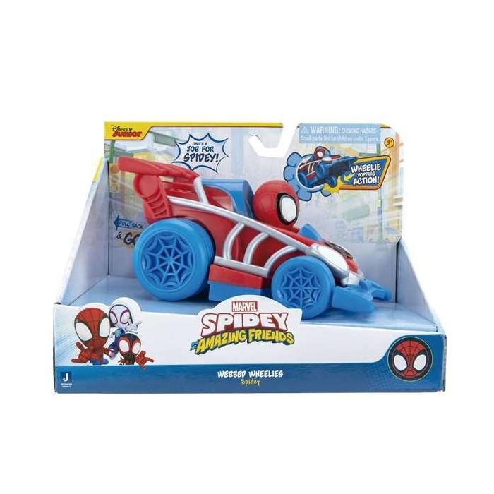 Coche spidey webbed wheelies ¡con función de tracción hacia atrás!15 cm