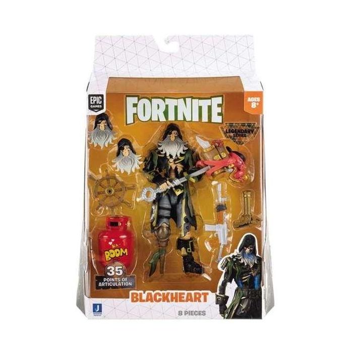 Figura fortnite blackheart skeleton articulada con accesorios serie legendary 15 cm