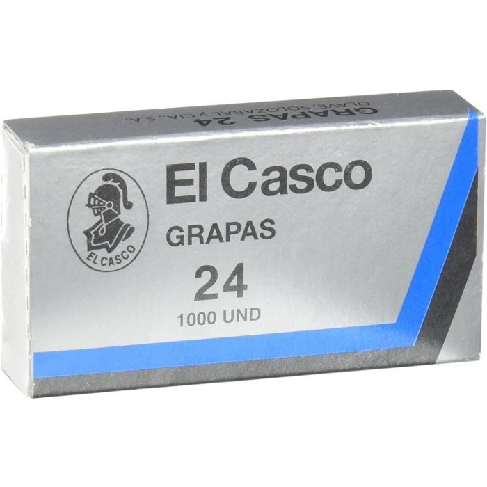 El Casco Grapas Nº24 gralvanizadas -Caja De 1000-