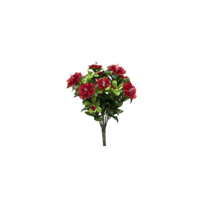 Oplante Planta Artificial Pomo Azalea Rojo Tela 37 cm Alto 27 cm Ancho