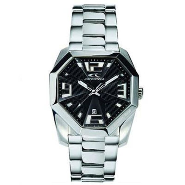 Reloj Hombre Chronotech RW0083 Negro Plateado