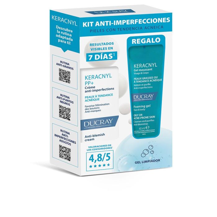 Ducray Keracnyl Anti-Imperfecciones + Crema + Gel Limpiador Estuche