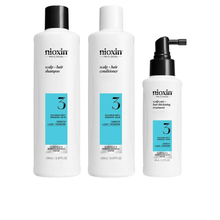 Nioxin Sistema 3 - Kit - Tratamiento Para Cabello Teñido Con Debilitamiento Leve 3 Unidades