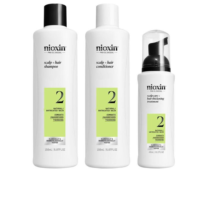 Nioxin Sistema 2 - Kit - Tratamiento Para Cabello Natural Con Debilitamiento Avanzado 3 Unidades