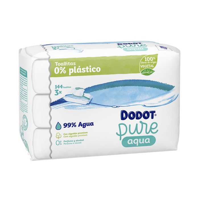 Dodot Pure cuidado total 99% agua toallitas húmedas 144 unidades