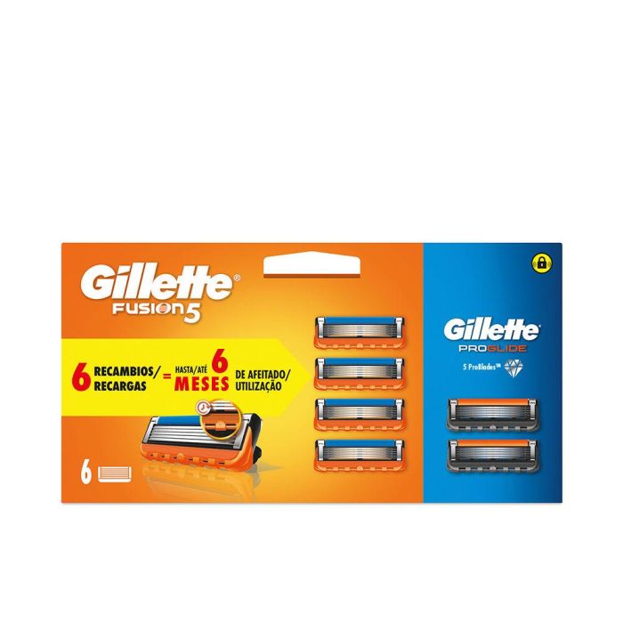 Gillette Fusion 5 Cargador 4 Recambios + Proglide 2 Recambios