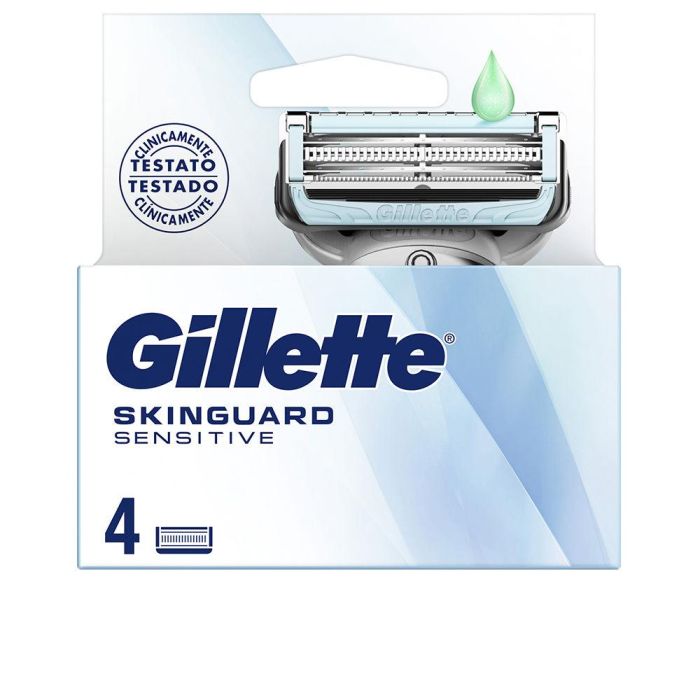 Gillette SKINGUARD SENSITIVE Cargador 4 Recambios para Afeitado Suave Gillette SKINGUARD SENSITIVE Cargador 4 Recambios para Afeitado Suave