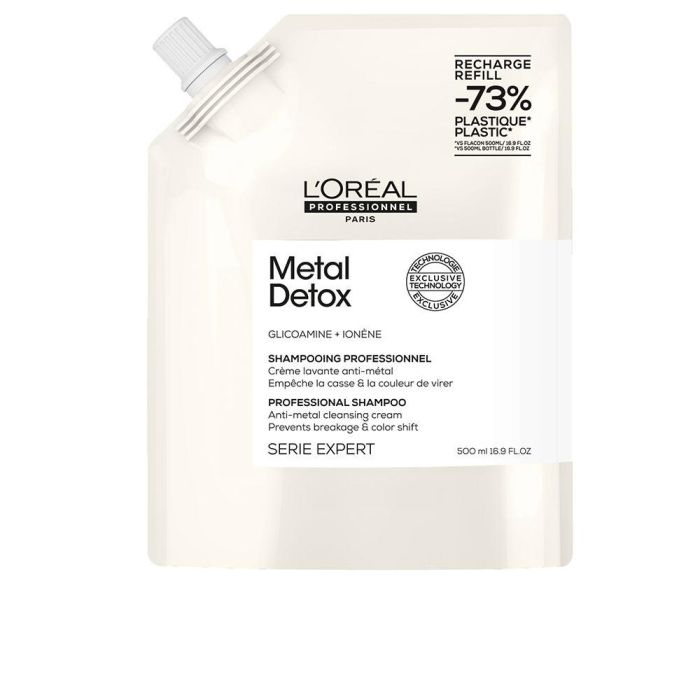 Metal detox champú para cabello dañado recarga 500 ml