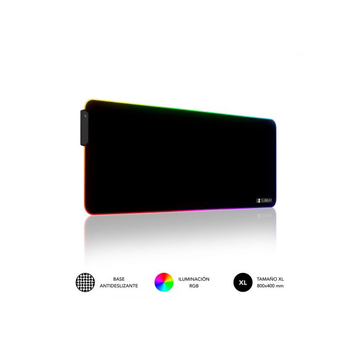 Alfombrilla de ratón Subblim LED RGB Multicolor XL