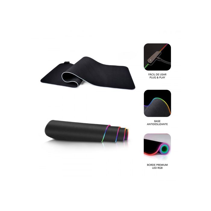 Alfombrilla de ratón Subblim LED RGB Multicolor XL 1