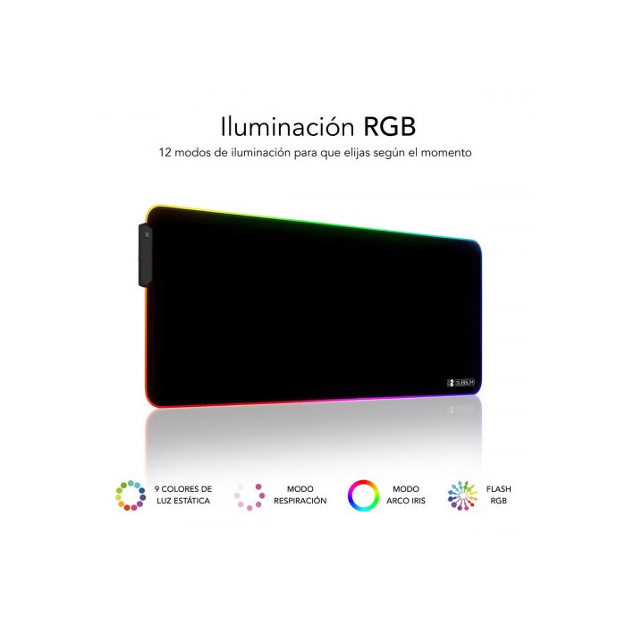 Alfombrilla de ratón Subblim LED RGB Multicolor XL 2