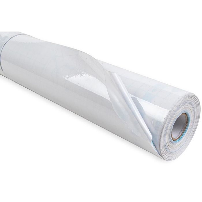 Rollo Plastico Adhesivo Liderpapel 0.50x20 Mt 80 Mc Removible 2