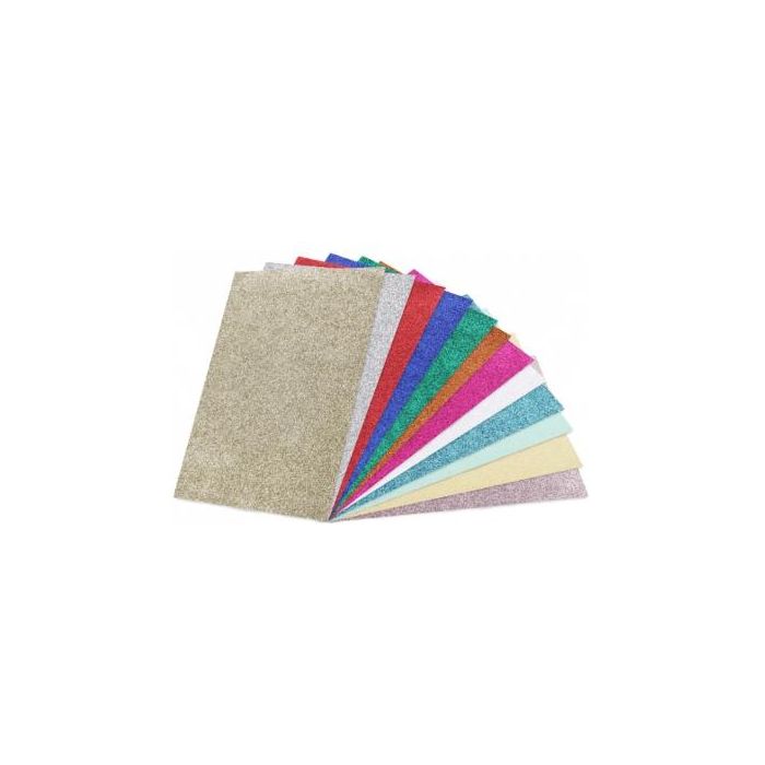 Sadipal cartulina purpurina 50x65cm monocolor 330 gr blister de 5h blanco