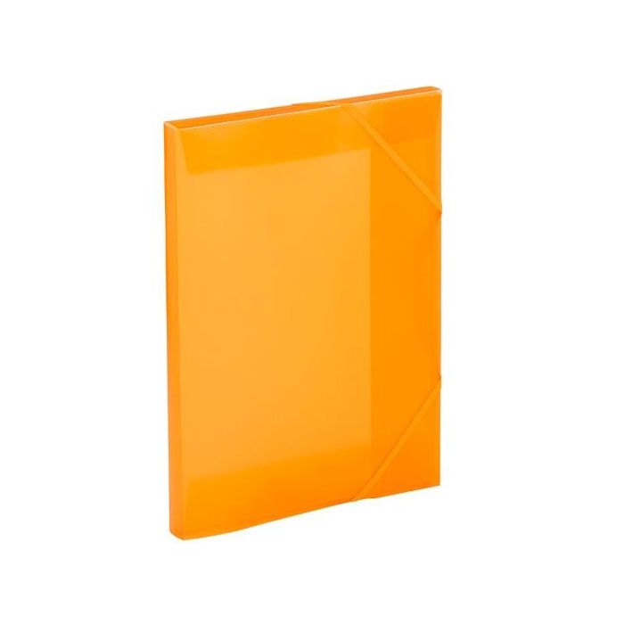 Carchivo Carpeta 3 solapas folio c/gomas pp translúcido naranja