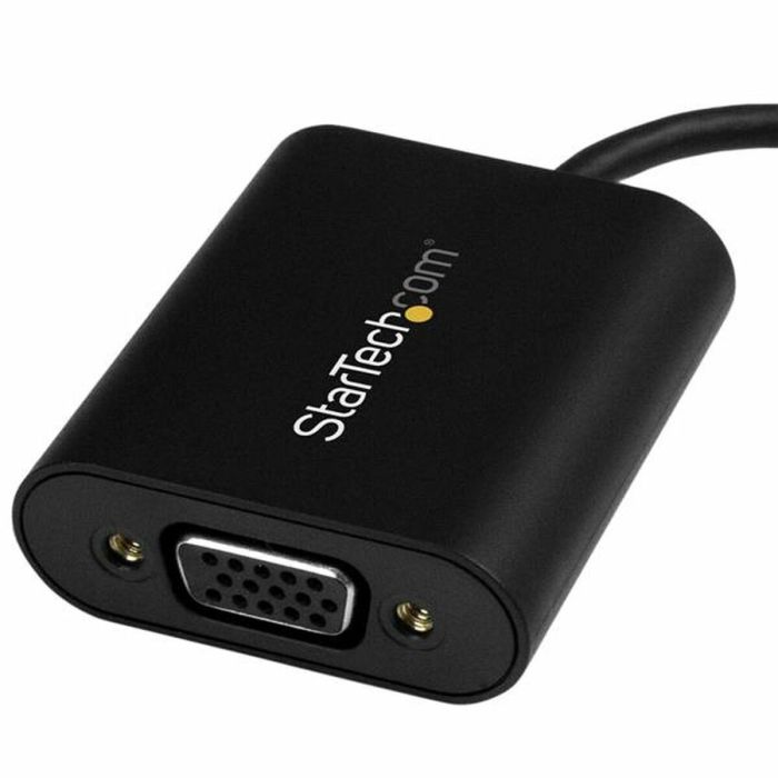 Adaptador USB C a VGA Startech CDP2VGASA Negro 1 Adaptador USB C a VGA Startech CDP2VGASA Negro 1
