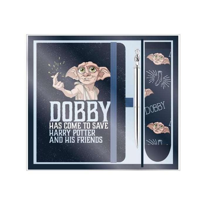 Set de papelería calcetín harry potter dobby 25.5 x 22.0 x 2.5 cm