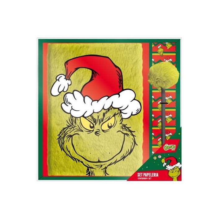 Set de papelería bolígrafo the grinch 22.0 x 22.0 x 2.5 cm