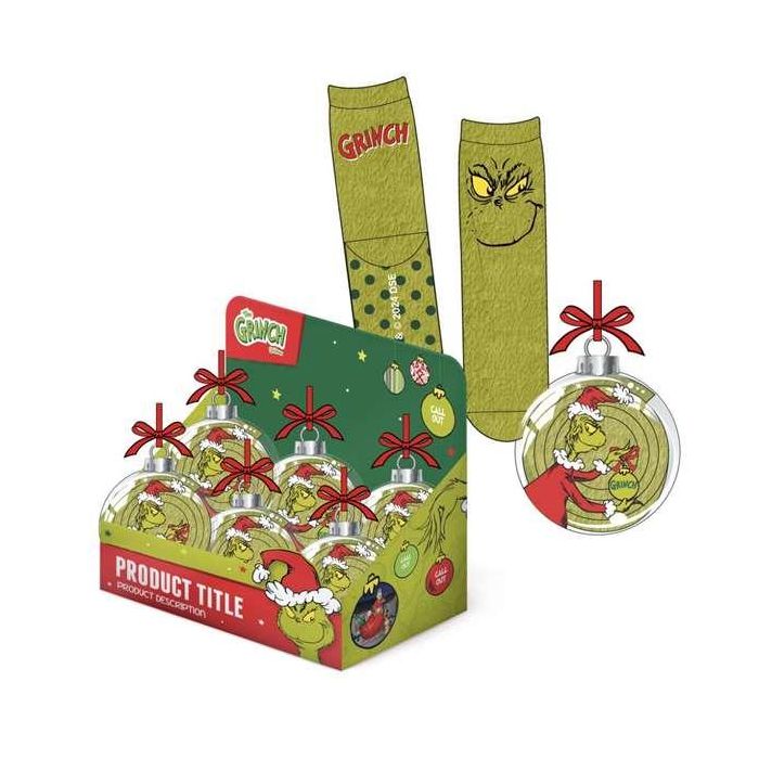 Calcetin Antideslizante Navideño The Grinch ( talla 38-45) 1