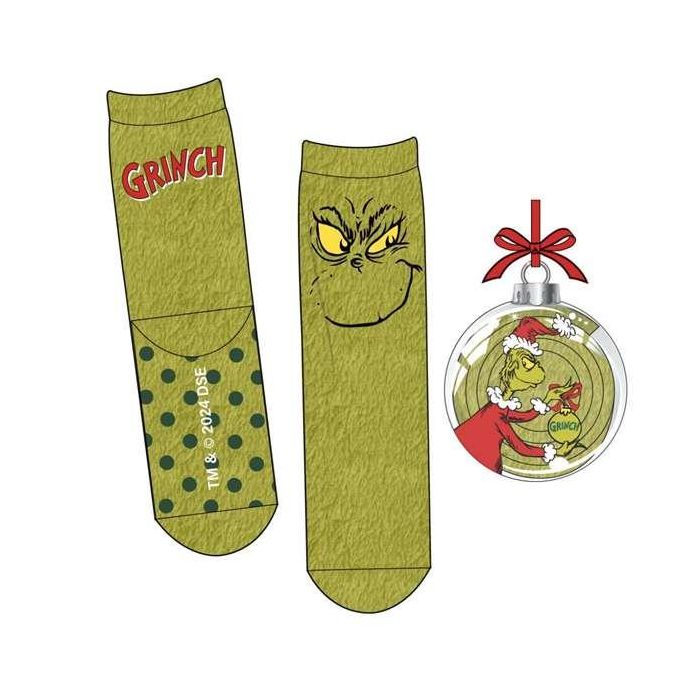 Calcetin antideslizante navideño the grinch ( talla 38-45)