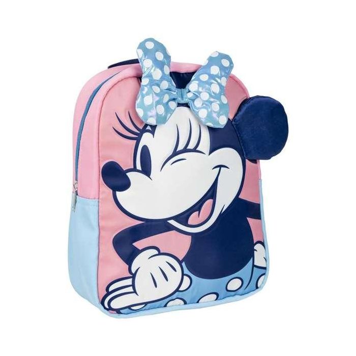 Mochila infantil personaje aplicaciones minnie 21.7 x 28.0 x 9.0 cm