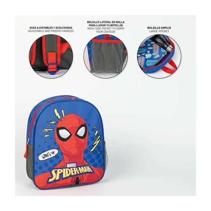 Mochila Escolar Spider-Man Azul 8 x 30 x 25 cm 3