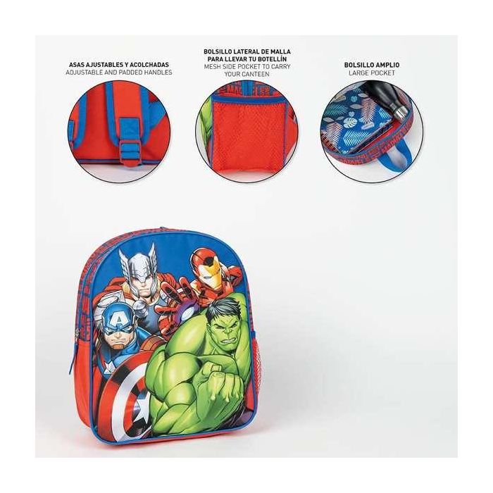 Mochila Escolar The Avengers Azul 25 x 20 x 30 cm 3