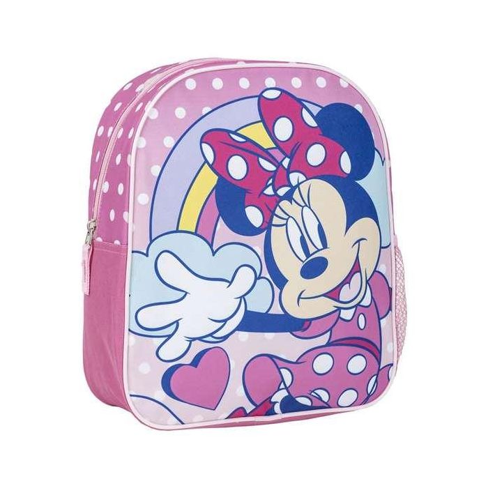 Mochila Escolar Minnie Mouse Rosa 25 x 30 x 9 cm