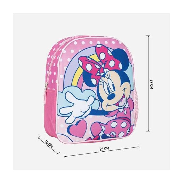 Mochila Escolar Minnie Mouse Rosa 25 x 30 x 9 cm 4