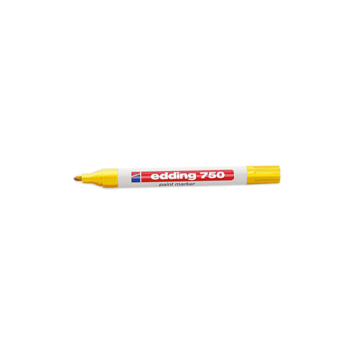 EDDING Marcador permanente 750 tinta opaca punta conica trazo 2-4mm amarillo