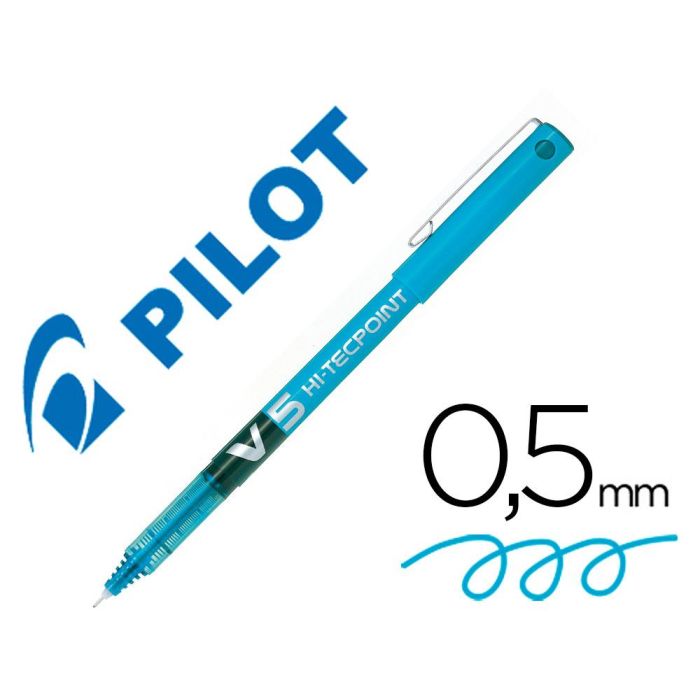 Rotulador Pilot Punta Aguja V-5 Azul Claro 0.5 mm 12 unidades